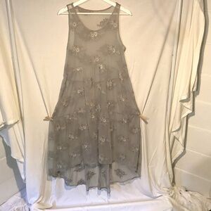 🔥Dress Sale…2 for $19!!🔥 Light Grey Maxi Hi-Lo Swim Cover Up